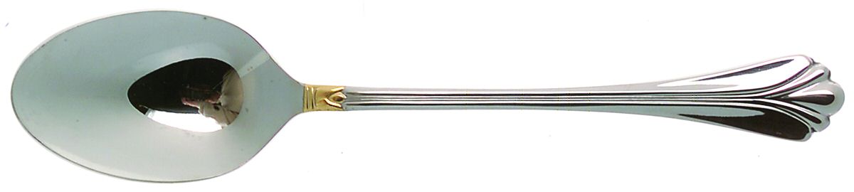 Lyons (Stainless, Gold Accent) Place/Oval Soup Spoon by Mikasa-1
