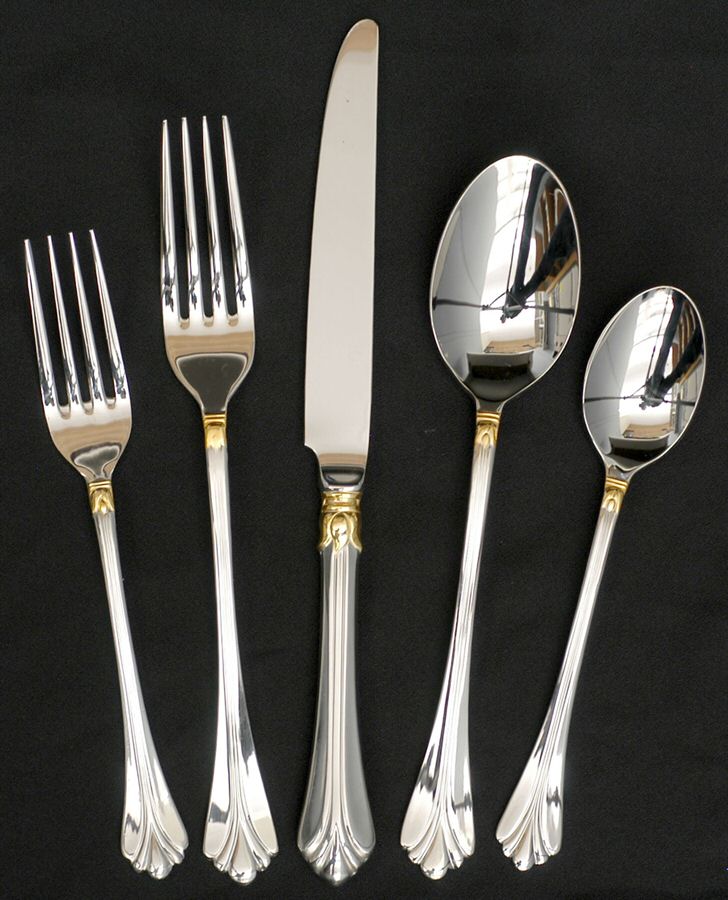 Lyons (Stainless, Gold Accent) 5 Piece Place Setting by Mikasa-1