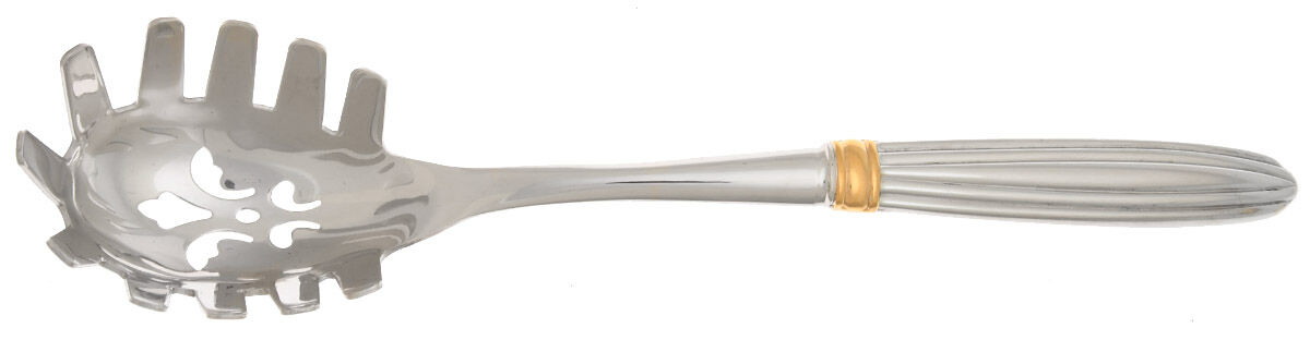 Melodie Gold (Stainless, Gold Accent) Pasta Server with Stainless Bowl HC by Mikasa-1
