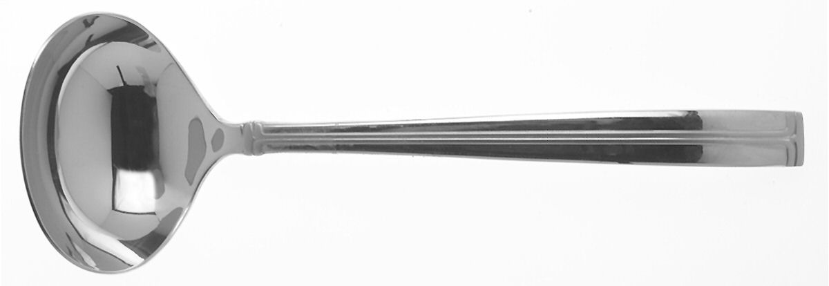 Meridian Satin (Stainless, Frost Handle) Solid Gravy Ladle by Mikasa-1
