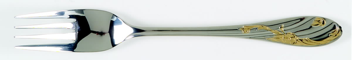 Monticello-Gold Accent (Stainless, Gold Accent) Individual Salad Fork by Mikasa-1