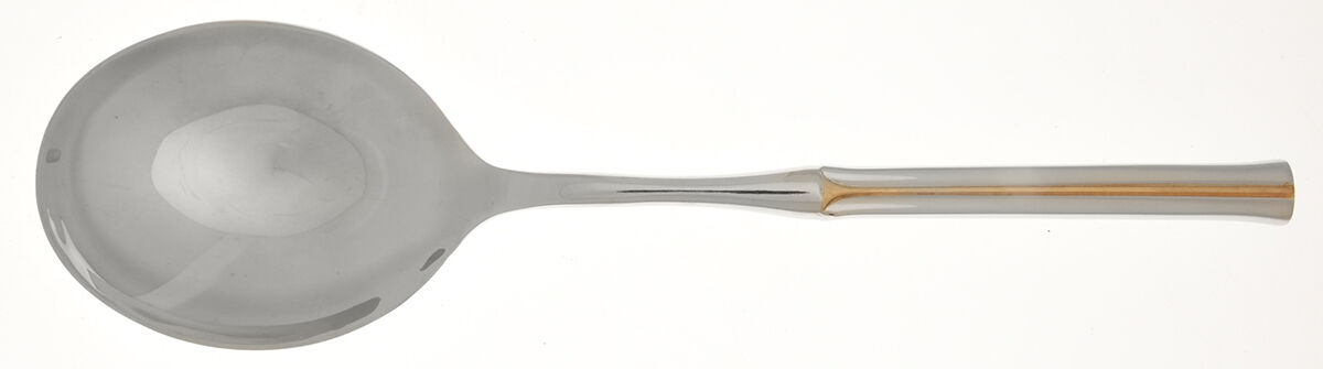 Newport Gold (Stainless, Gold Accent) Casserole Spoon with Smooth Stainless Bowl HC by Mikasa-1