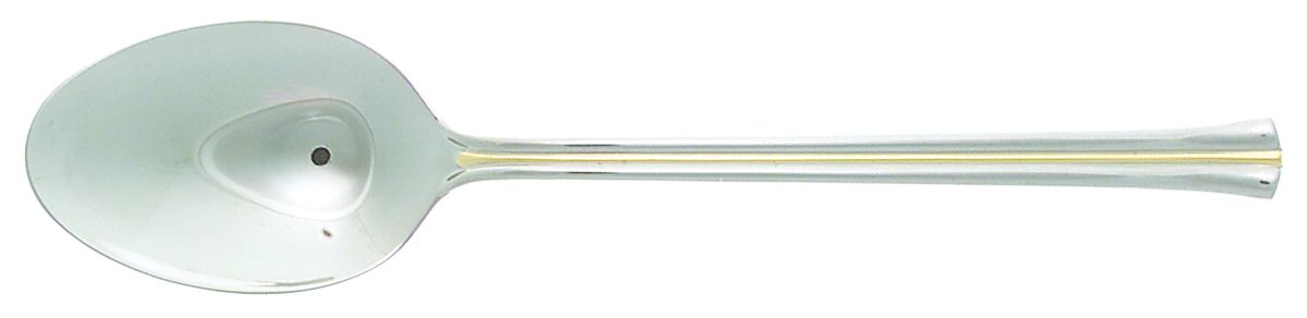 Newport Gold (Stainless, Gold Accent) Place/Oval Soup Spoon by Mikasa-1