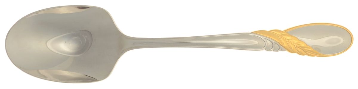 Novena Gold (Stainless, Gold Accent) Tablespoon (Serving Spoon) by Mikasa-1