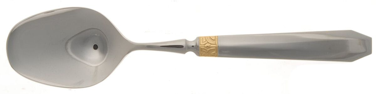 Normandy (Stainless, Gold Accent) Tablespoon (Serving Spoon) by Mikasa-1