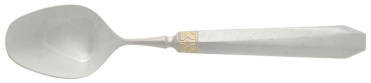 Normandy (Stainless, Gold Accent) Place/Oval Soup Spoon by Mikasa-1