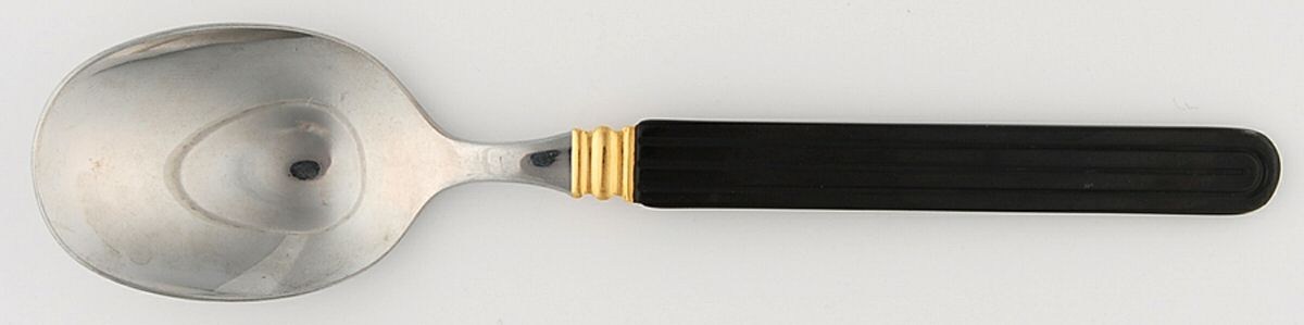 Palisades (Stainless-Black & Gold) Place/Oval Soup Spoon by Mikasa-1