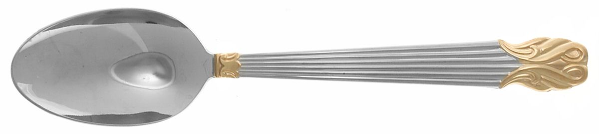 Pericles Gold (Stainless, Gold Accent) Place/Oval Soup Spoon by Mikasa-1