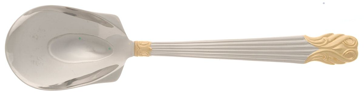 Pericles Gold (Stainless, Gold Accent) Tablespoon (Serving Spoon) by Mikasa-1