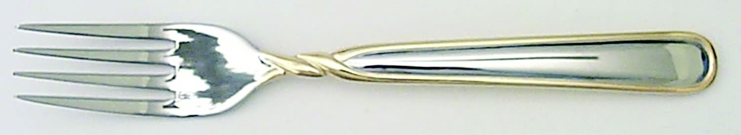 Pirouette (Stainless, Gold Accent) Fork by Mikasa-1