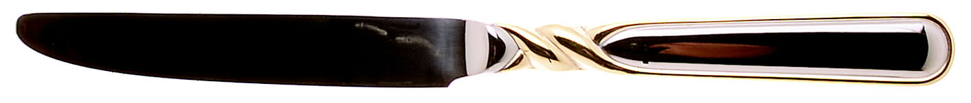 Pirouette (Stainless, Gold Accent) New French Hollow Knife by Mikasa-1