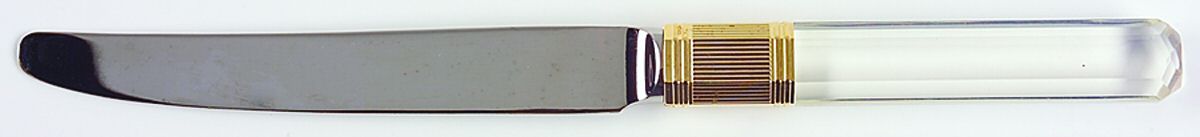 Prisma (Stainless, Clear Handle, Gold Accents) New French Hollow Knife by Mikasa-1