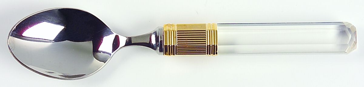 Prisma (Stainless, Clear Handle, Gold Accents) Teaspoon by Mikasa-1