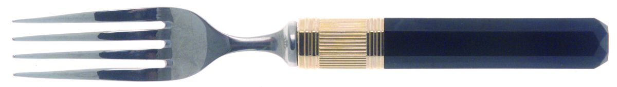 Prisma-Ebony (Stainless, Gold Accent) Individual Salad Fork by Mikasa-1