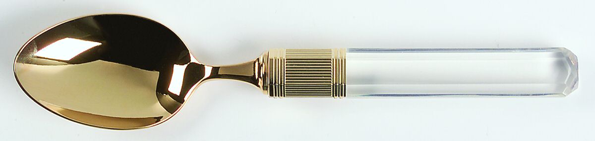 Prisma (Gold Electroplate, Clear) Place/Oval Soup Spoon by Mikasa-1