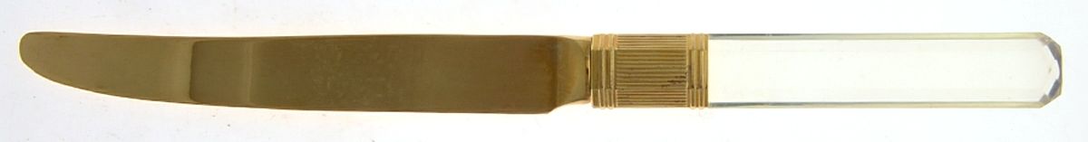 Prisma (Gold Electroplate, Clear) New French Hollow Knife by Mikasa-1