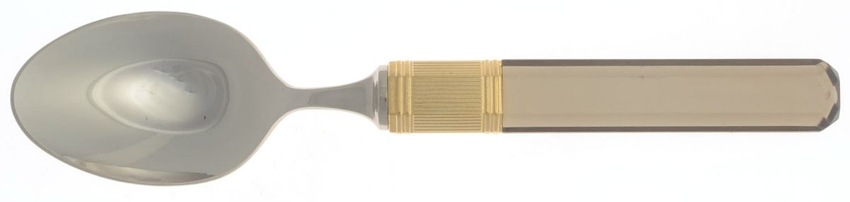 Prisma-Smokey Topaz (Stainless, Gold Accent) Place/Oval Soup Spoon by Mikasa-1