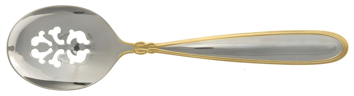 Romancing Gold (Stainless) Pierced Tablespoon (Serving Spoon) by Mikasa-1
