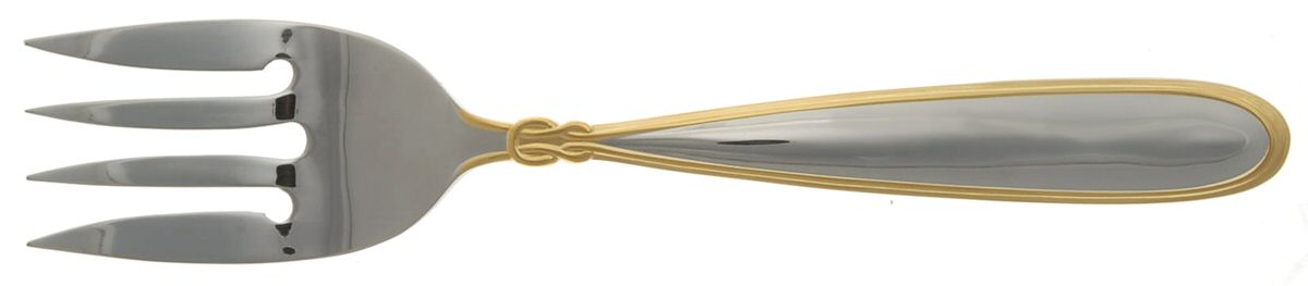 Romancing Gold (Stainless) Large Solid Cold Meat Serving Fork by Mikasa-1