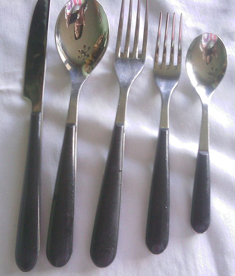 Siena-Black (Stainless) Place/Oval Soup Spoon by Mikasa-1