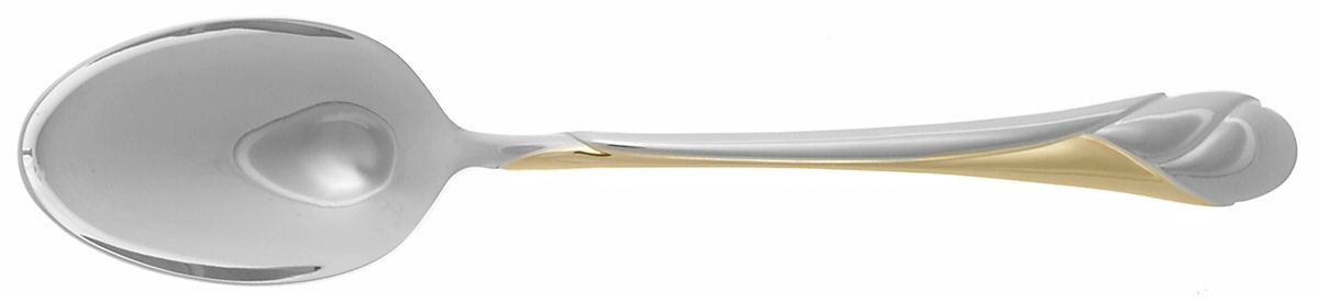 Sweet Pea Gold (Stainless, Gold Accent) Place/Oval Soup Spoon by Mikasa-1