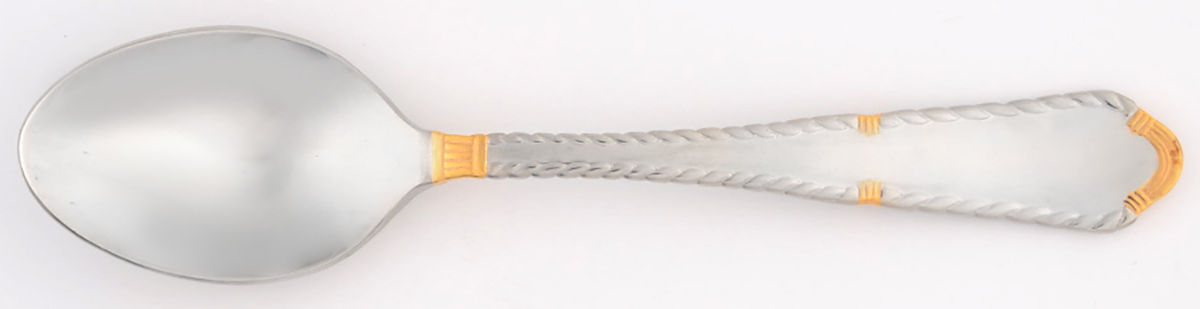 Tiara Gold (Stainless, Gold Accent) Teaspoon by Mikasa-1