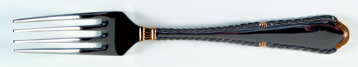 Tiara Gold (Stainless, Gold Accent) Individual Salad Fork by Mikasa-1