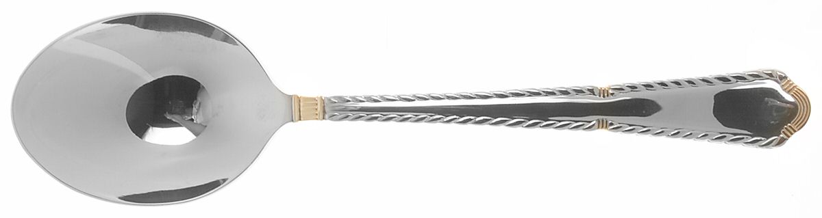 Tiara Gold (Stainless, Gold Accent) Tablespoon (Serving Spoon) by Mikasa-1