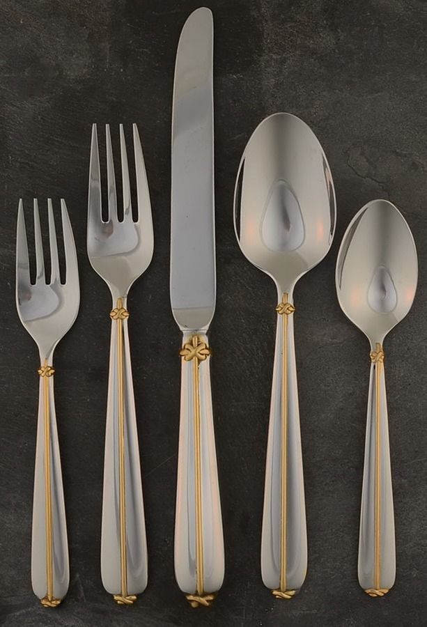 Trapunto D'Oro (Stainless) 5 Piece Place Setting by Mikasa-1