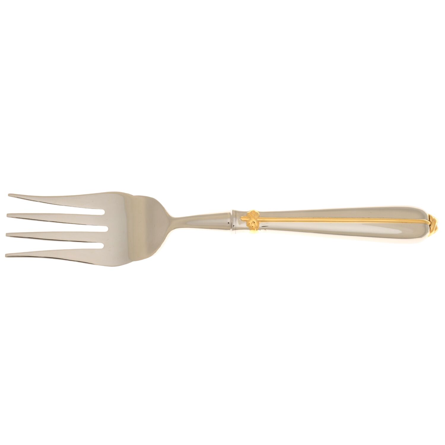 Trapunto D'Oro (Stainless) Cold Meat Fork Large, Stainless Tines HC by Mikasa-1