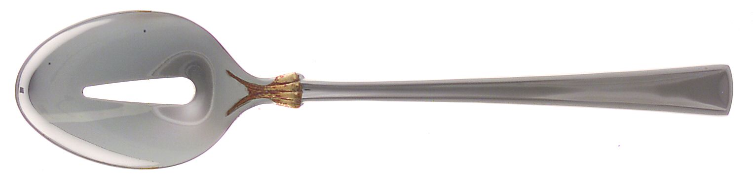 Verona Gold (Stainless) Pierced Tablespoon (Serving Spoon) by Mikasa-1