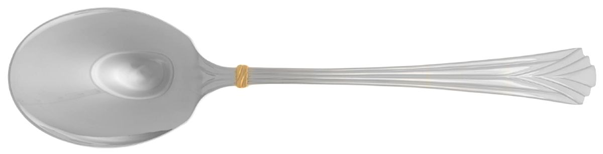 Vista Gold (Stainless, Gold Accent) Tablespoon (Serving Spoon) by Mikasa-1
