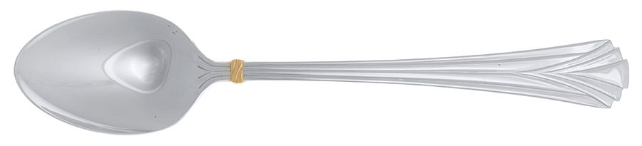 Vista Gold (Stainless, Gold Accent) Place/Oval Soup Spoon by Mikasa-1
