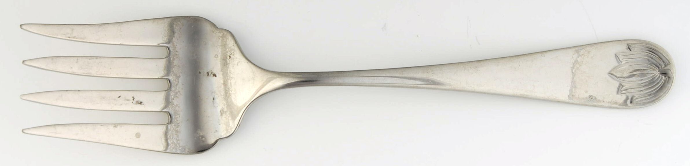 Water Lily (Stainless) Medium Solid Cold Meat Serving Fork by Mikasa-1
