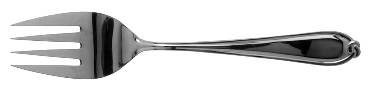 Bow Knot (Stainless) Medium Solid Cold Meat Serving Fork by The Main Course,-1