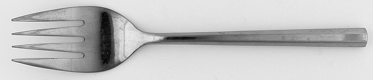 MNF11 (STAINLESS) Medium Solid Cold Meat Serving Fork by The Main Course,-1