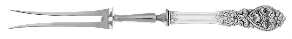 Valdres (Sterling) Large Stainless-Prong Roast Carving Fork by T H Marthinsen Silver-1