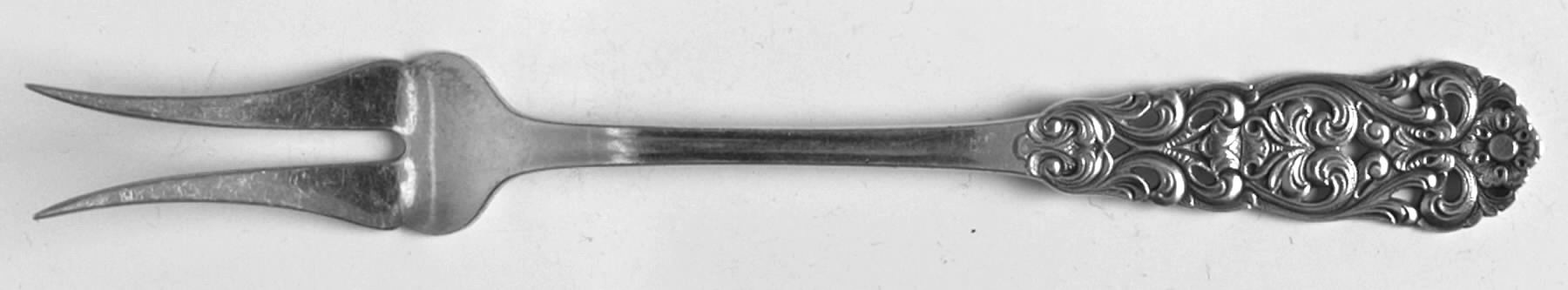 Valdres (Sterling) Short Handle Pickle/Olive Fork by T H Marthinsen Silver-1