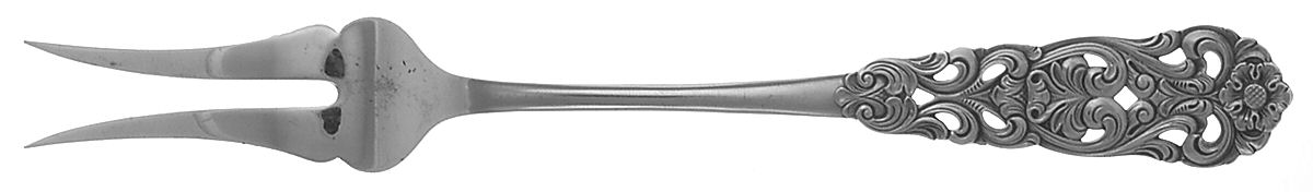 Valdres (Sterling) Medium 2-Tine Cold Cut Serving Fork by T H Marthinsen Silver-1