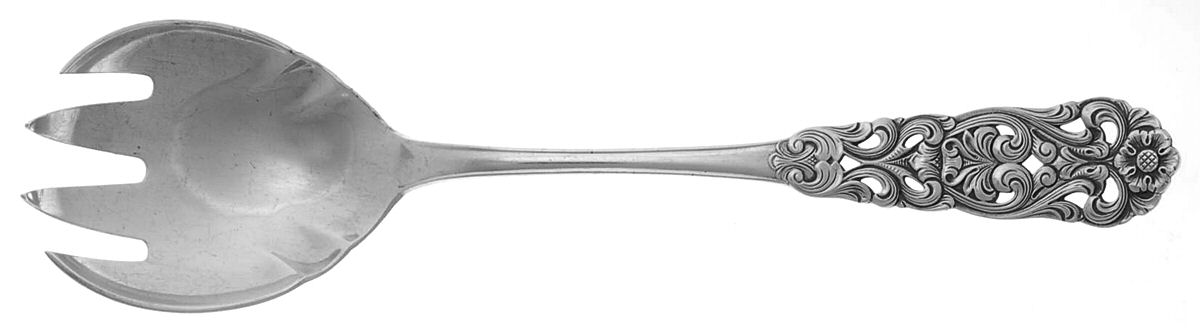 Valdres (Sterling) Solid Salad Serving Fork by T H Marthinsen Silver-1