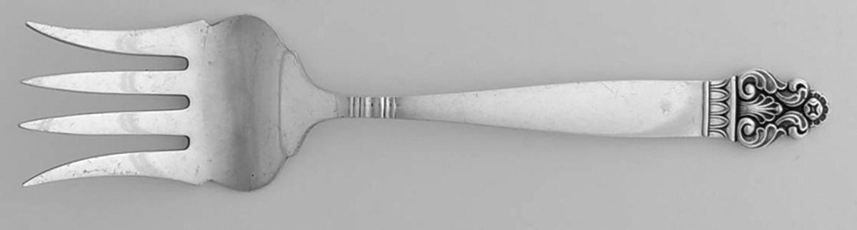 Vidar (Silverplate) Small Solid Fish Serving Fork by T H Marthinsen Silver-1