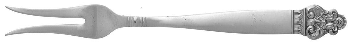 Vidar (Silverplate) Small 2-Tine Cold Meat Serving Fork by T H Marthinsen Silver-1