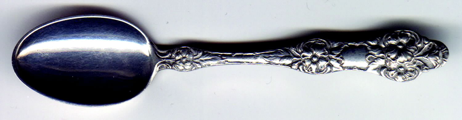 Wild Rose (Silverplate) Teaspoon by T H Marthinsen Silver-1