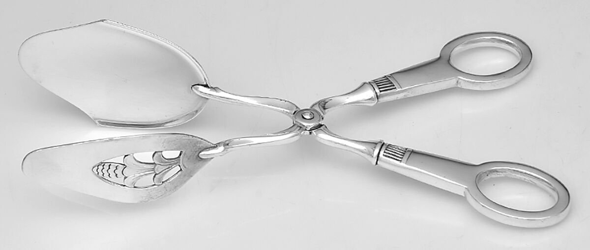 Prince Harald (Sterling) Small Solid Sandwich Tongs by T H Marthinsen Silver-1