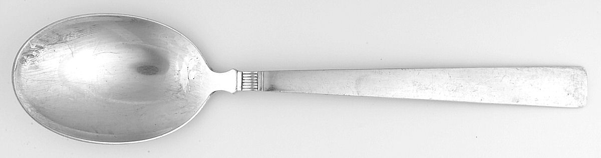 Prince Harald (Sterling) Solid Salad Serving Spoon by T H Marthinsen Silver-1