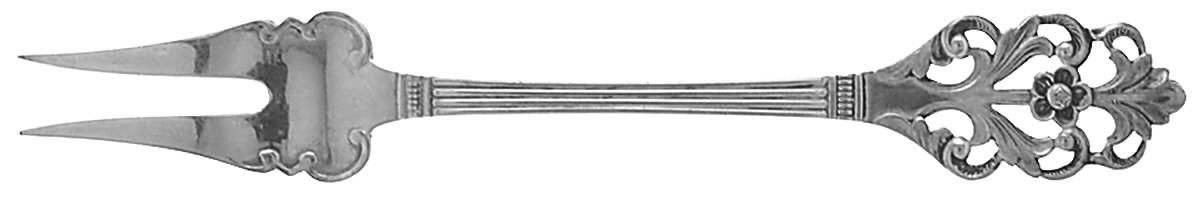Viking Rose (Sterling) Short Handle Pickle/Olive Fork by T H Marthinsen Silver-1