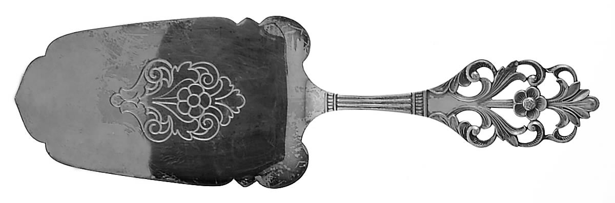Viking Rose (Sterling) Solid Pie Server by T H Marthinsen Silver-1