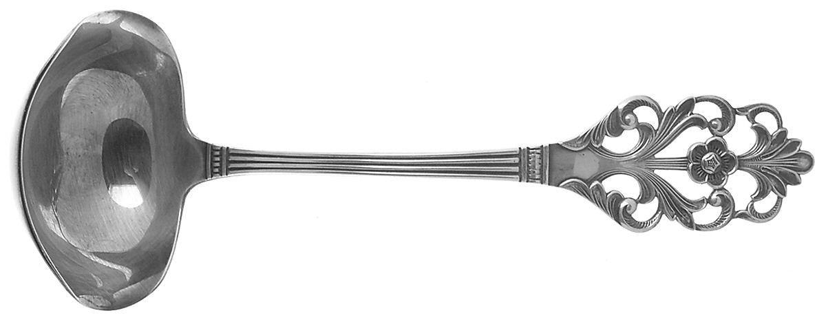 Viking Rose (Sterling) Solid Gravy Ladle by T H Marthinsen Silver-1
