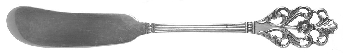 Viking Rose (Sterling) Flat Handle Butter Spreader by T H Marthinsen Silver-1