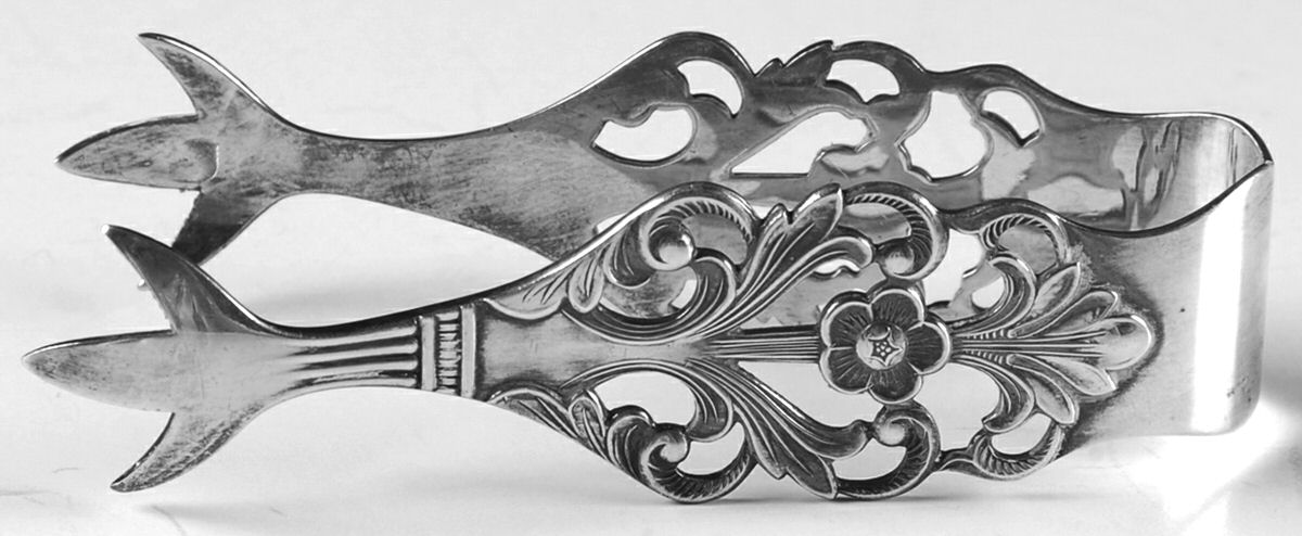 Viking Rose (Sterling) Sugar Tongs by T H Marthinsen Silver-1